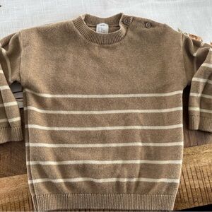H&M 18M Toddler Tan Striped Sweater
